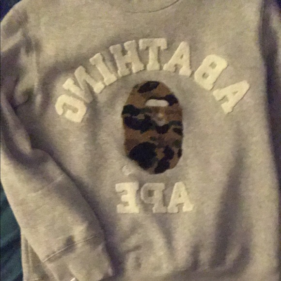 A bathing ape embroidered sweatshirt